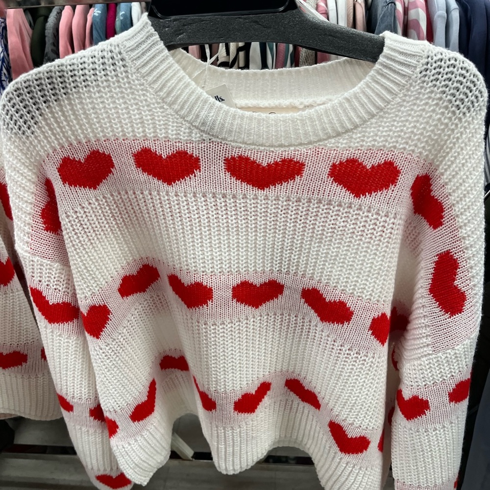 Jessica Simpson NWT Red Hearts Valentine's Day Sweater